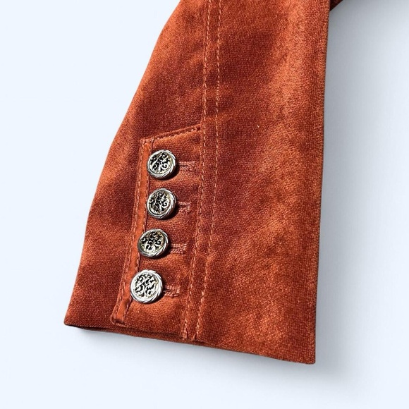 Grunge Orange Ruffle Military Jacket by Cass! - Picture 4 of 7